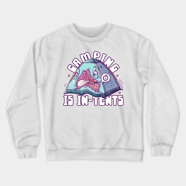 Camping is In-Tents! Crewneck Sweatshirt by SPIRIMAL